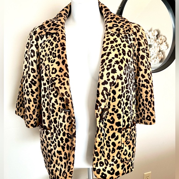 Apt. 9 Faux Fur Animal Print Retro Jacket - Picture 7 of 10